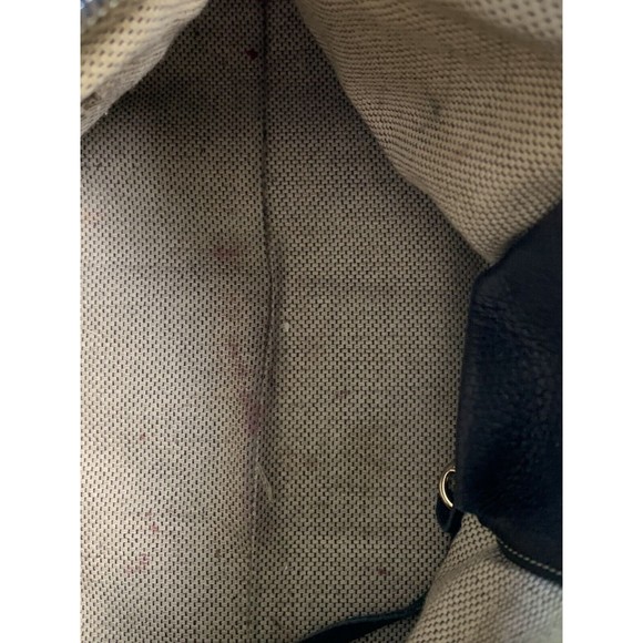 DOONEY & BOURKE Leather Black Bowler Pebble Handbag Purse Vtg - Picture 13 of 16